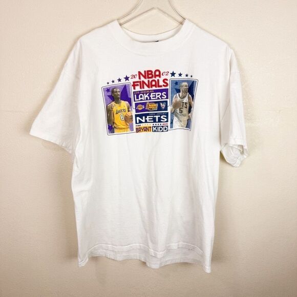 NBA Lakers Kobe Bryant 2002 White Tee Shirt - Picture 1 of 6